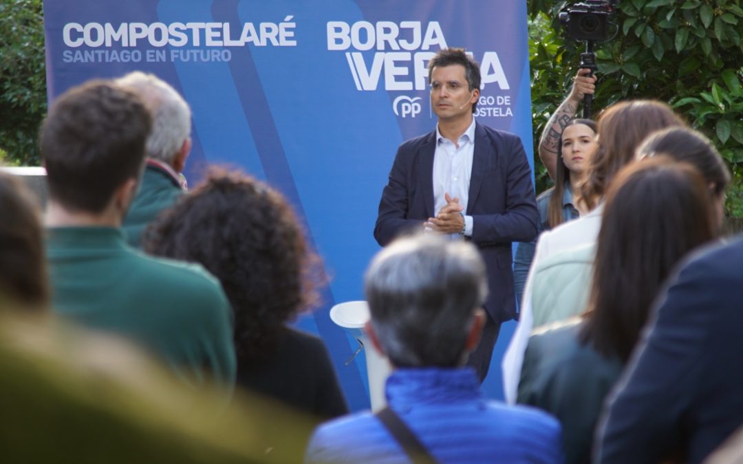 Borja Verea presentando a candidatura